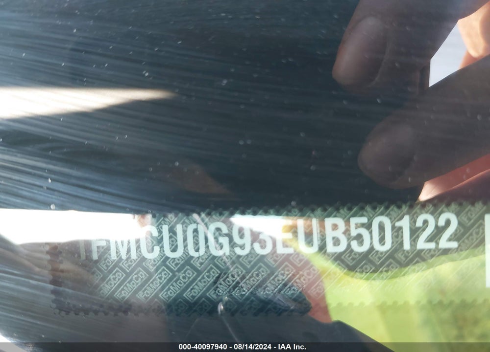2014 FORD ESCAPE SE VIN: 1FMCU0G93EUB50122