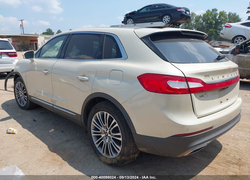 2016 LINCOLN MKX RESERVE VIN: 2LMTJ6LR7GBL38883