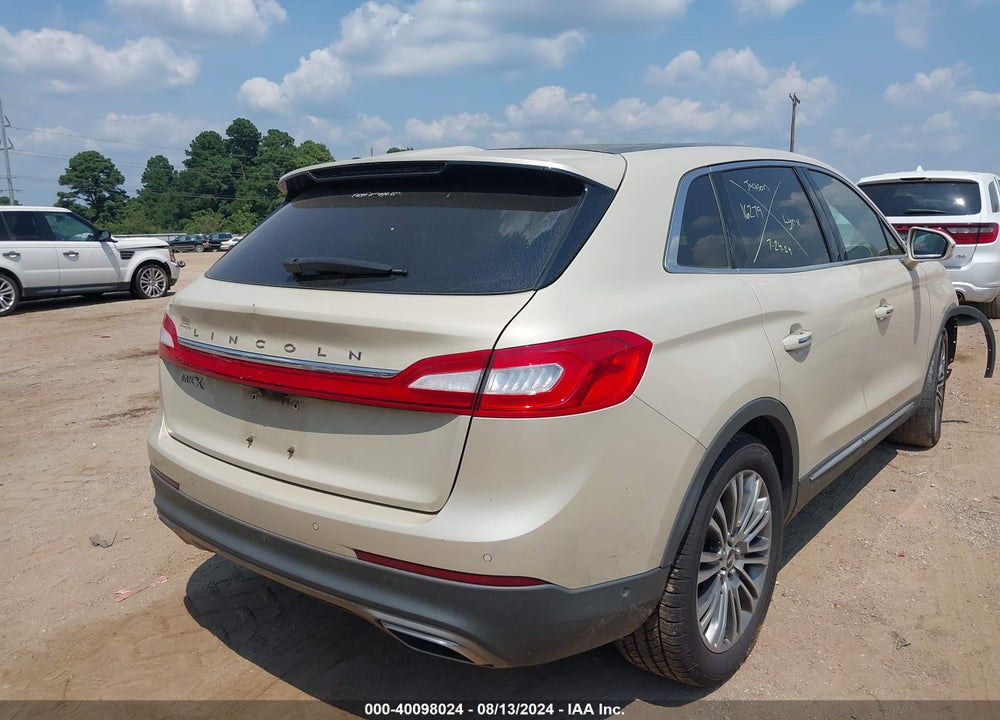 2016 LINCOLN MKX RESERVE VIN: 2LMTJ6LR7GBL38883