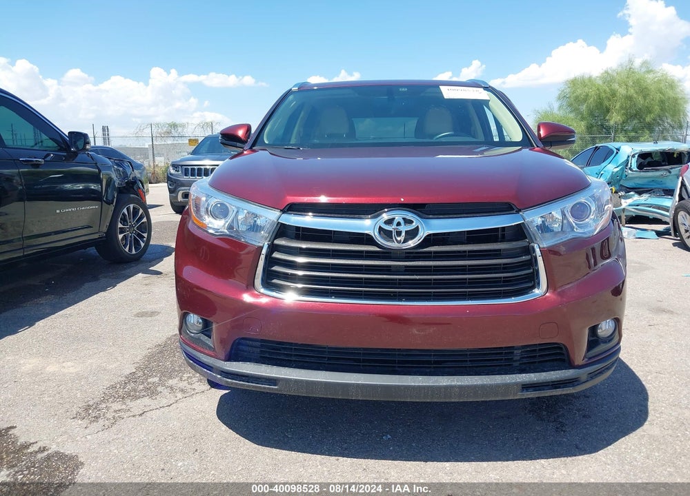 2016 TOYOTA HIGHLANDER XLE V6 VIN: 5TDKKRFH8GS177410