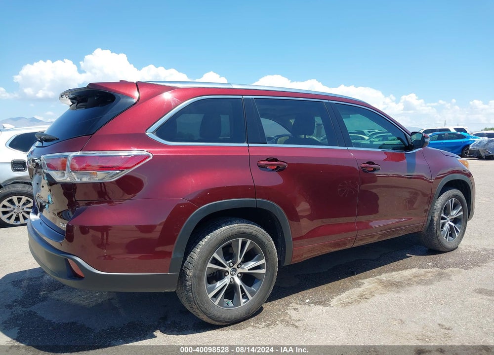 2016 TOYOTA HIGHLANDER XLE V6 VIN: 5TDKKRFH8GS177410
