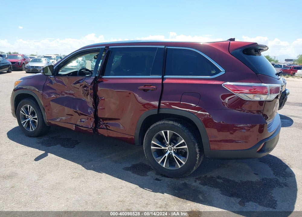 2016 TOYOTA HIGHLANDER XLE V6 VIN: 5TDKKRFH8GS177410