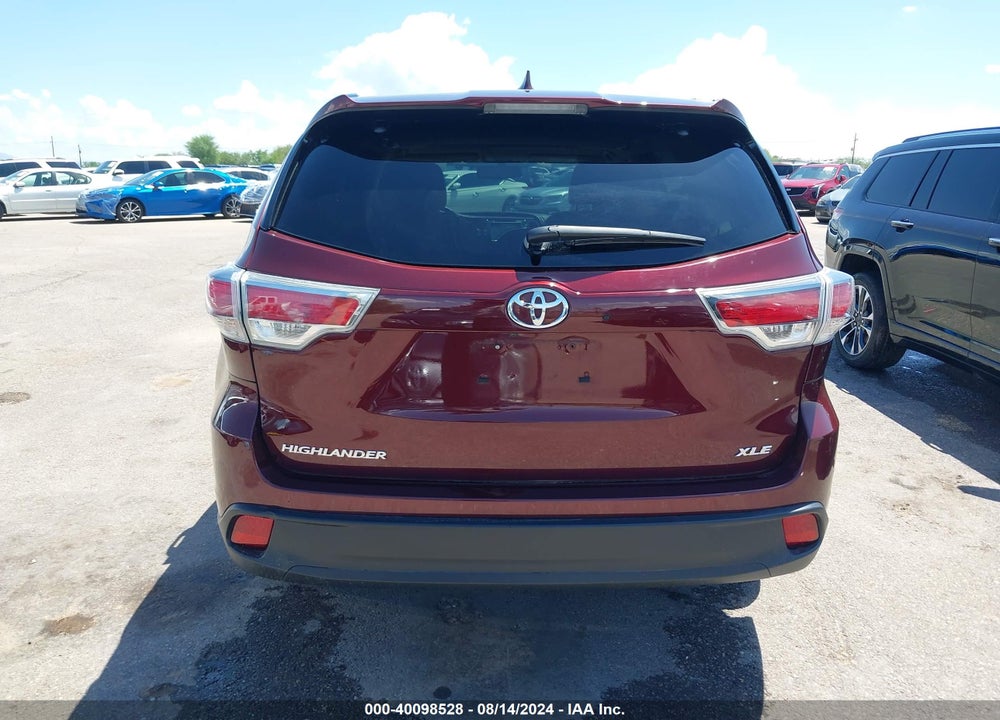 2016 TOYOTA HIGHLANDER XLE V6 VIN: 5TDKKRFH8GS177410