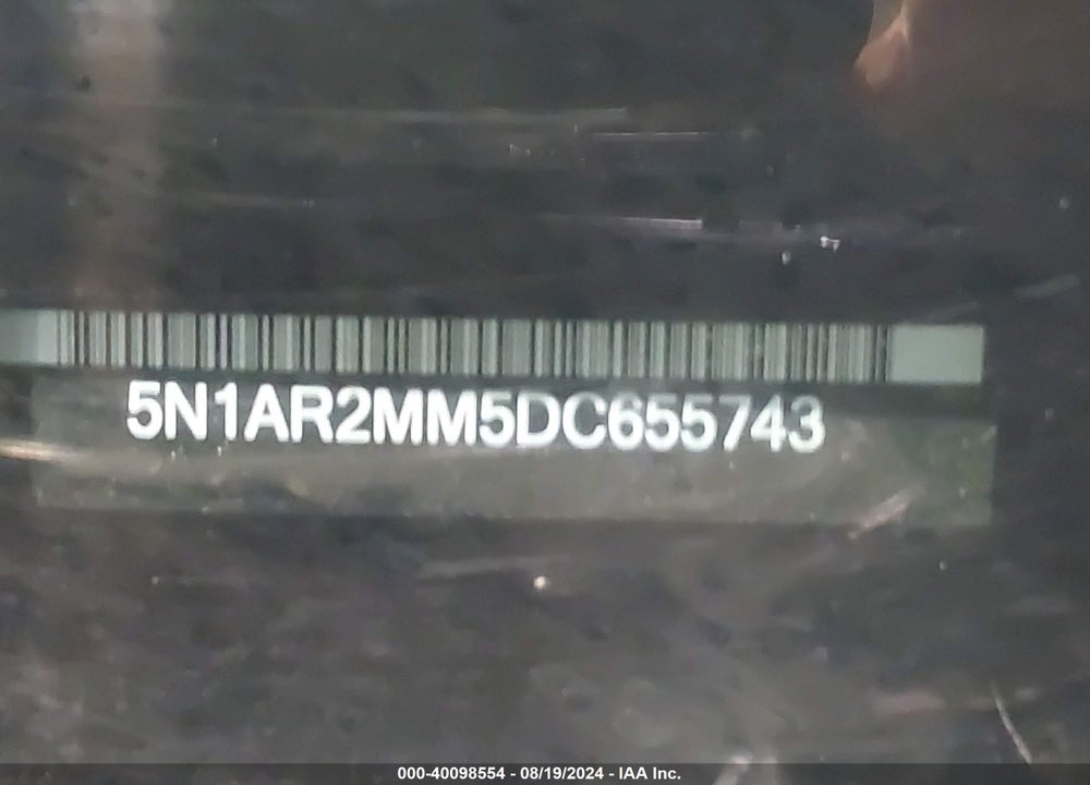 2013 NISSAN PATHFINDER SL VIN: 5N1AR2MM5DC655743