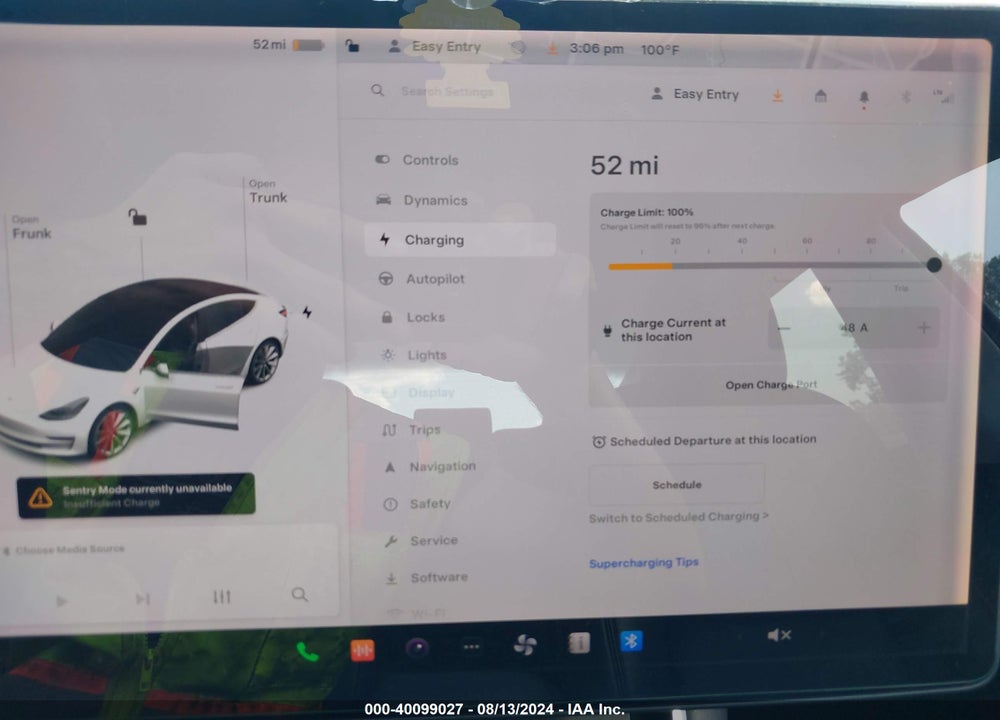 2019 TESLA MODEL 3 LONG RANGE/PERFORMANCE VIN: 5YJ3E1EB9KF213032
