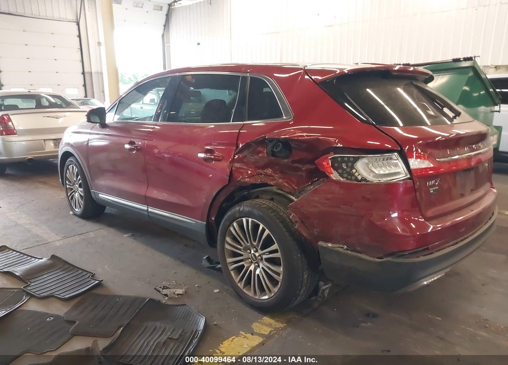 2016 LINCOLN MKX RESERVE VIN: 2LMTJ8LR9GBL62968