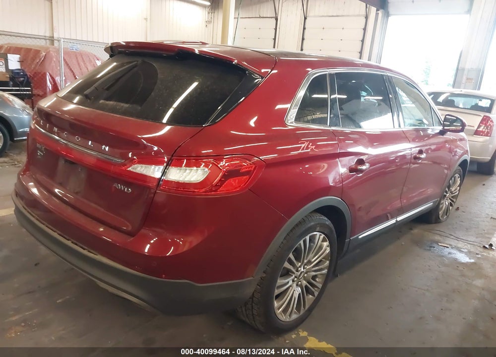 2016 LINCOLN MKX RESERVE VIN: 2LMTJ8LR9GBL62968