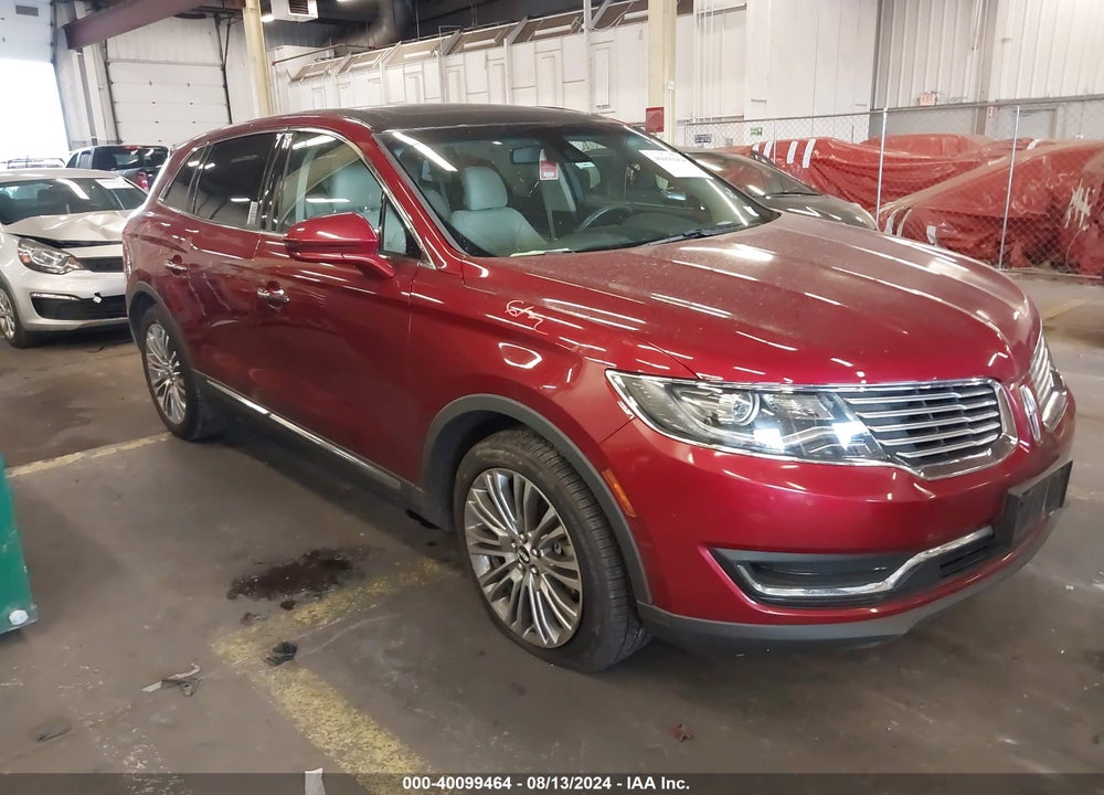 2016 LINCOLN MKX RESERVE VIN: 2LMTJ8LR9GBL62968