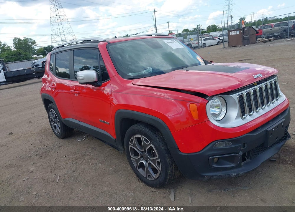 2016 JEEP RENEGADE LIMITED VIN: ZACCJADT8GPC93753