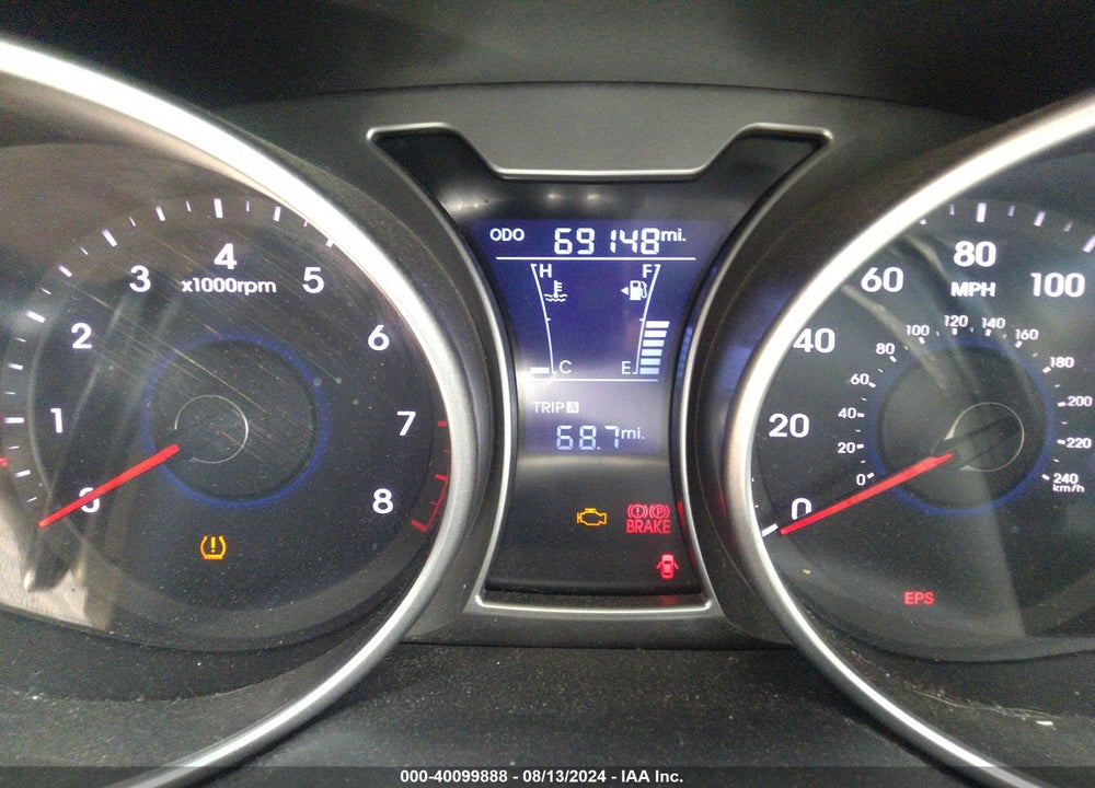 2013 HYUNDAI VELOSTER BASE W/BLACK VIN: KMHTC6AD8DU089951