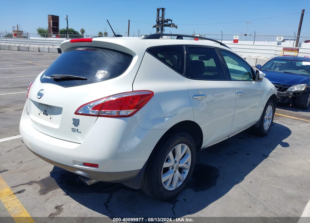 2011 NISSAN MURANO SL VIN: JN8AZ1MU0BW051001