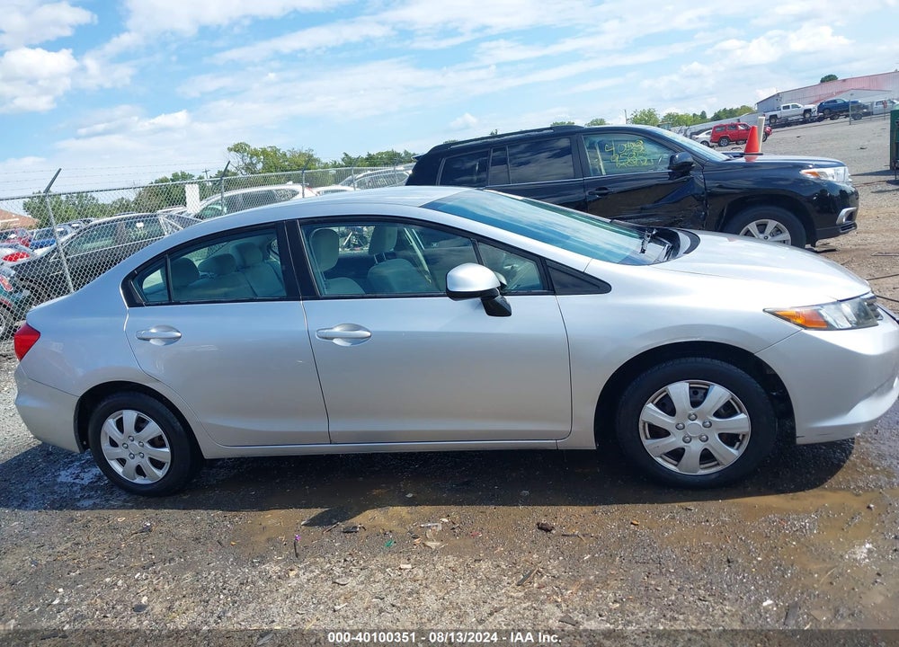 2012 HONDA CIVIC LX VIN: 2HGFB2F50CH309004