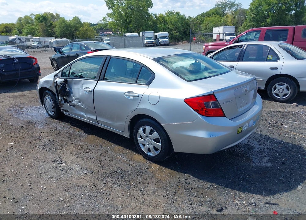 2012 HONDA CIVIC LX VIN: 2HGFB2F50CH309004