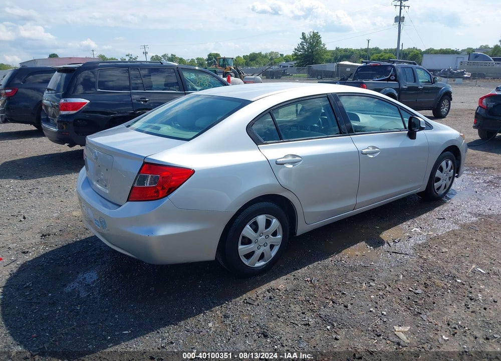 2012 HONDA CIVIC LX VIN: 2HGFB2F50CH309004