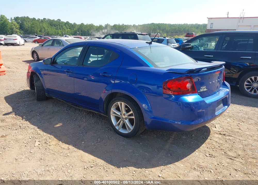 2012 DODGE AVENGER SXT VIN: 1C3CDZCB7CN253606