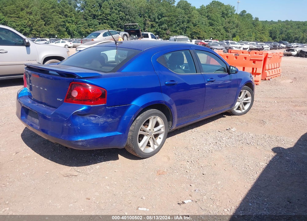 2012 DODGE AVENGER SXT VIN: 1C3CDZCB7CN253606