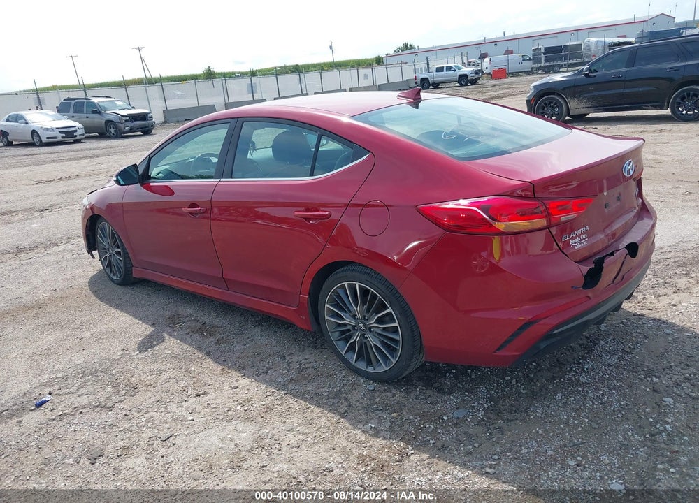 2018 HYUNDAI ELANTRA SPORT VIN: KMHD04LB3JU452892