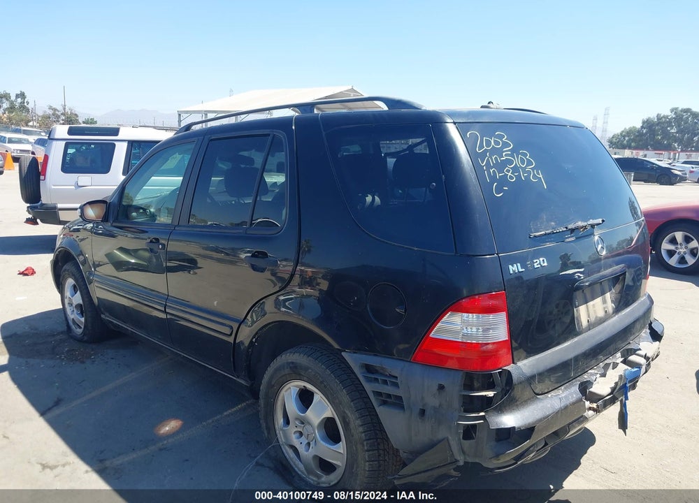 2003 MERCEDES-BENZ ML 320 VIN: 4JGAB54E33A375103