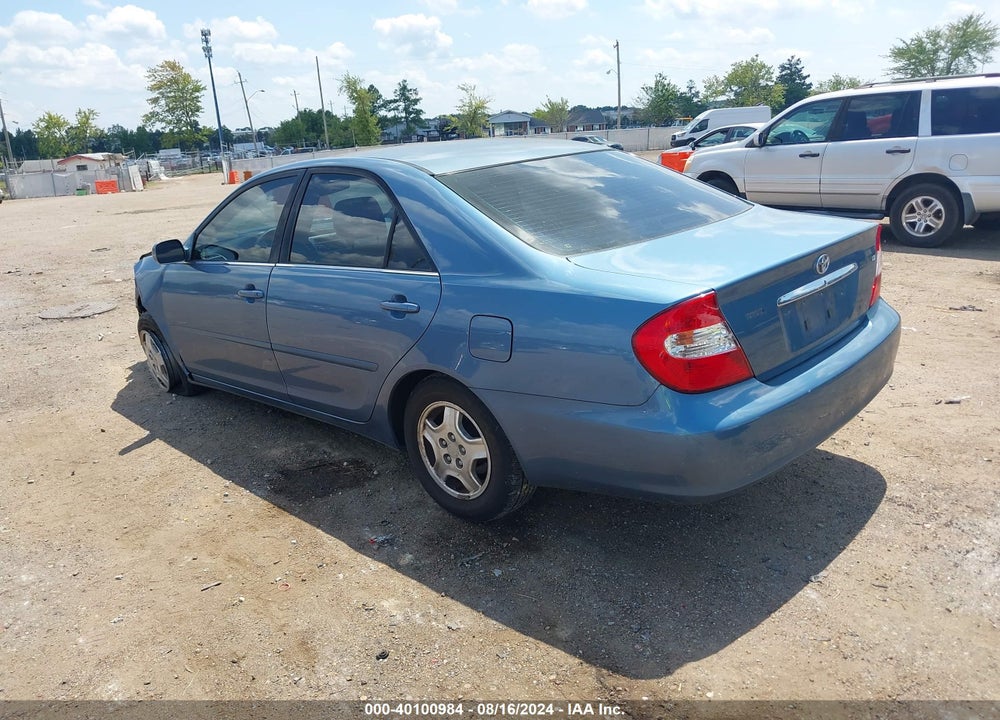 2002 TOYOTA CAMRY LE V6 VIN: 4T1BF32KX2U503792