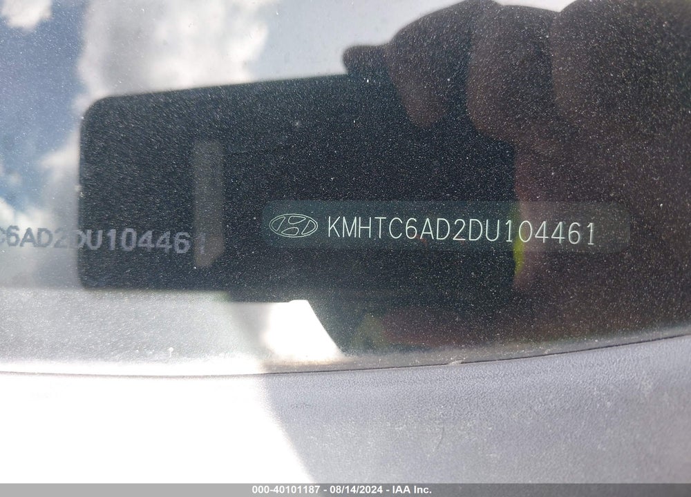 2013 HYUNDAI VELOSTER VIN: KMHTC6AD2DU104461