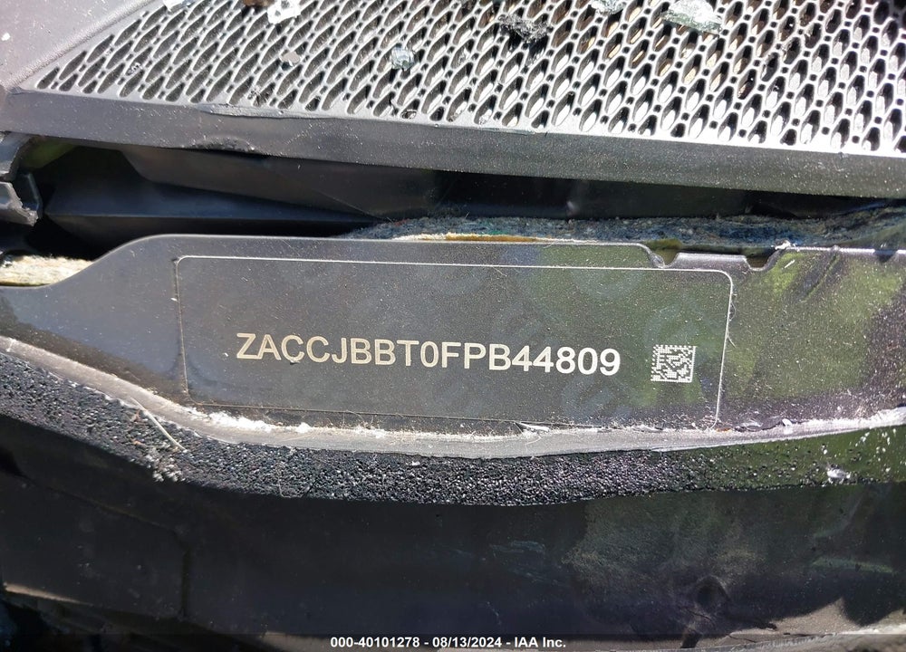 2015 JEEP RENEGADE LATITUDE VIN: ZACCJBBT0FPB44809