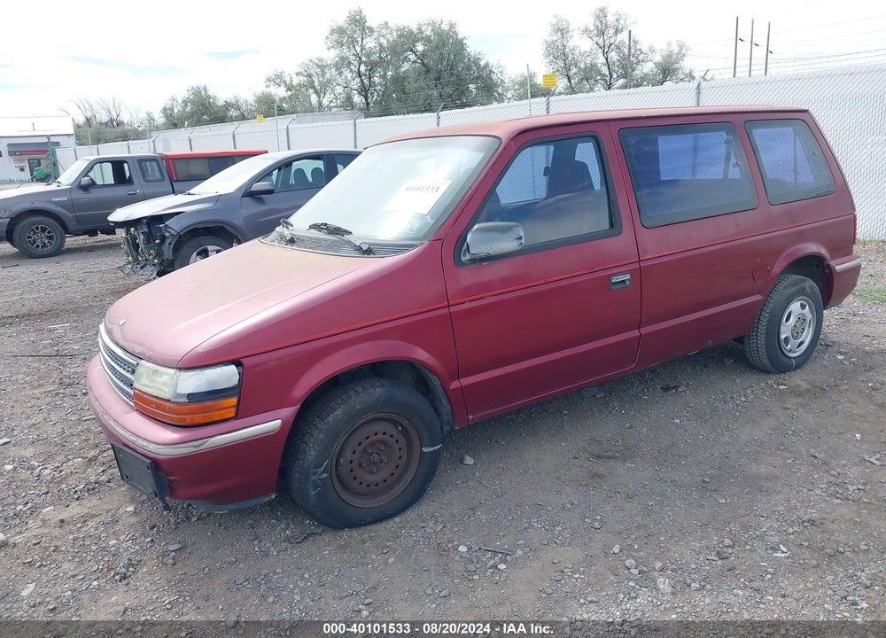1991 PLYMOUTH VOYAGER VIN: 2P4GH25K6MR316894