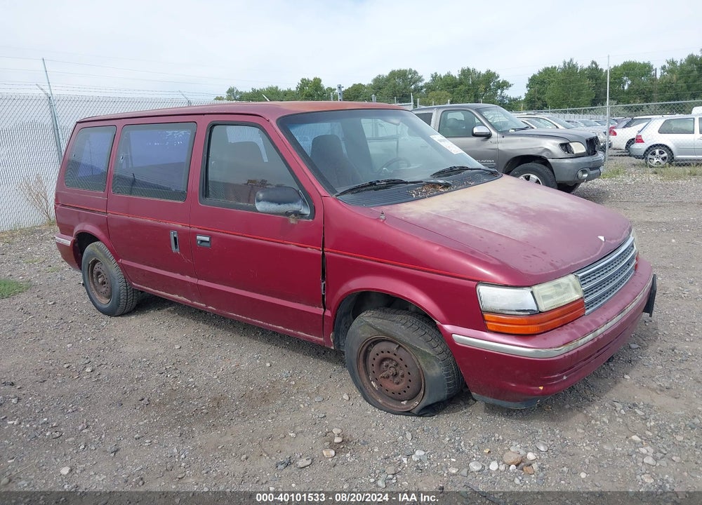 1991 PLYMOUTH VOYAGER VIN: 2P4GH25K6MR316894