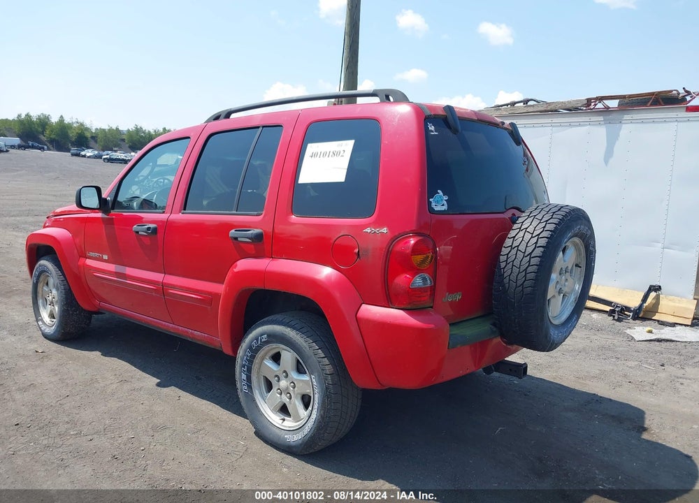 2002 JEEP LIBERTY LIMITED EDITION VIN: 1J4GL58K32W120457