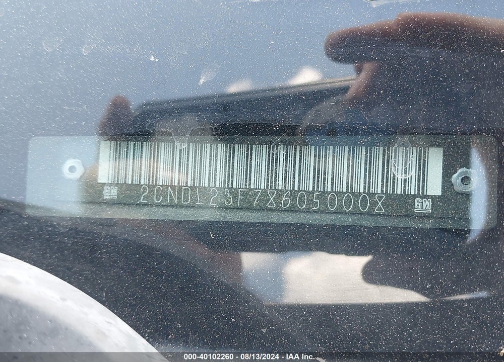 2008 CHEVROLET EQUINOX VIN: 2CNDL23F786050008