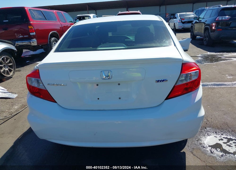 2012 HONDA CIVIC VIN: 2HGFB2F62CH552046