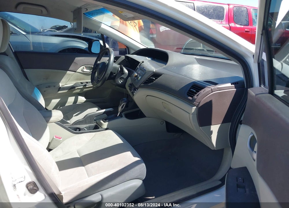 2012 HONDA CIVIC VIN: 2HGFB2F62CH552046