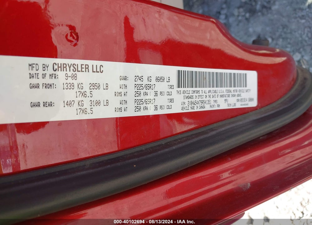 2009 VOLKSWAGEN ROUTAN SEL VIN: 2V8HW54X79R541351