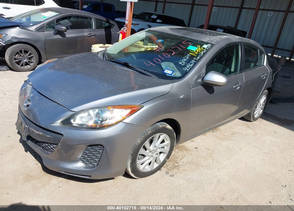 2012 MAZDA 3 I GRAND TOURING VIN: JM1BL1W8XC1529540