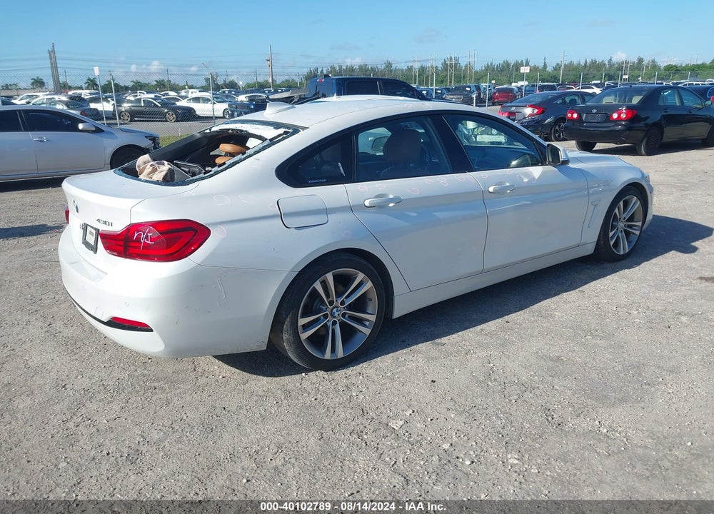 2018 BMW 430I GRAN COUPE VIN: WBA4J1C53JBM09821