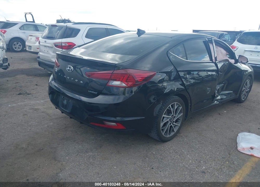 2019 HYUNDAI ELANTRA LIMITED VIN: KMHD84LF9KU790455