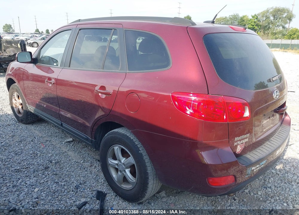 2008 HYUNDAI SANTA FE GLS VIN: 5NMSG13D88H160373
