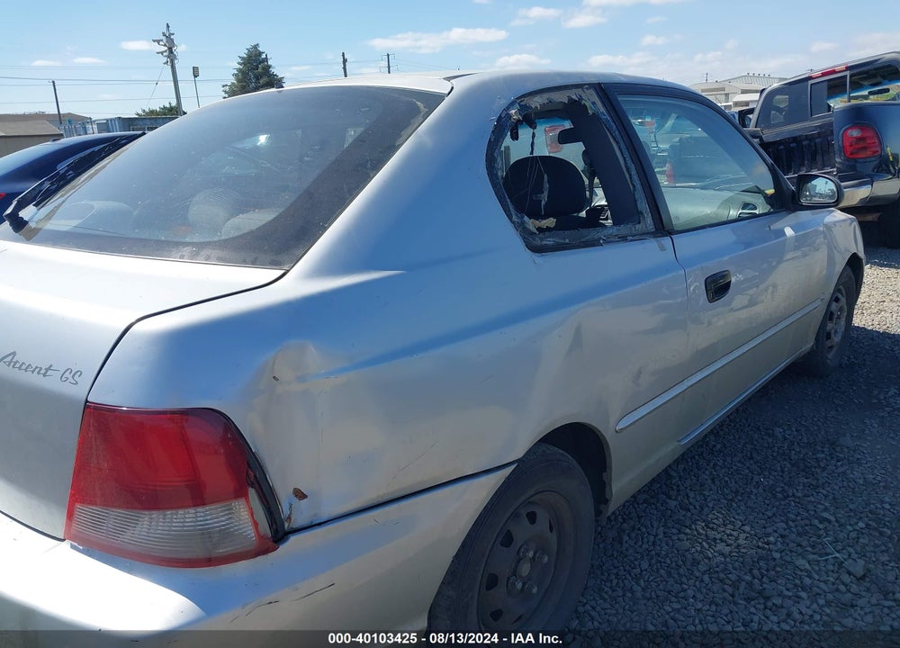 2001 HYUNDAI ACCENT GS VIN: KMHCG35C71U139299