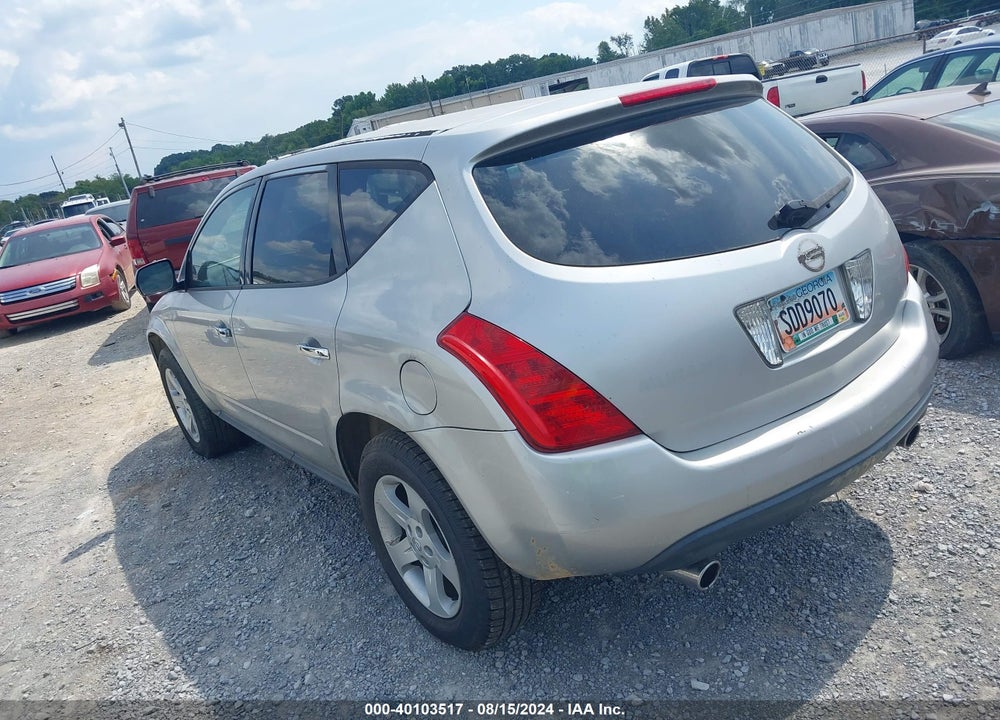 2003 NISSAN MURANO SL VIN: JN8AZ08TX3W106261