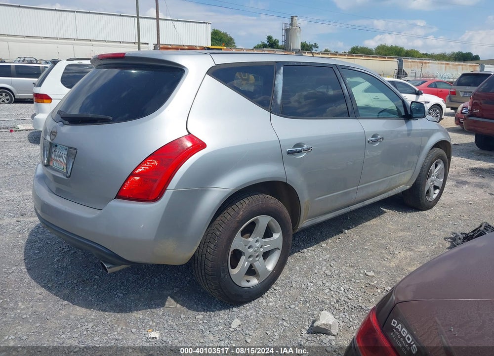 2003 NISSAN MURANO SL VIN: JN8AZ08TX3W106261