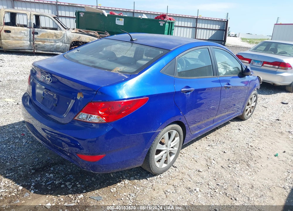 2013 HYUNDAI ACCENT GLS VIN: KMHCU4AE5DU494935