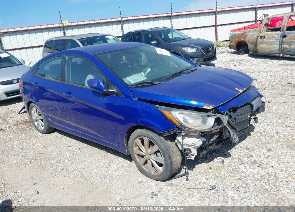 2013 HYUNDAI ACCENT GLS VIN: KMHCU4AE5DU494935