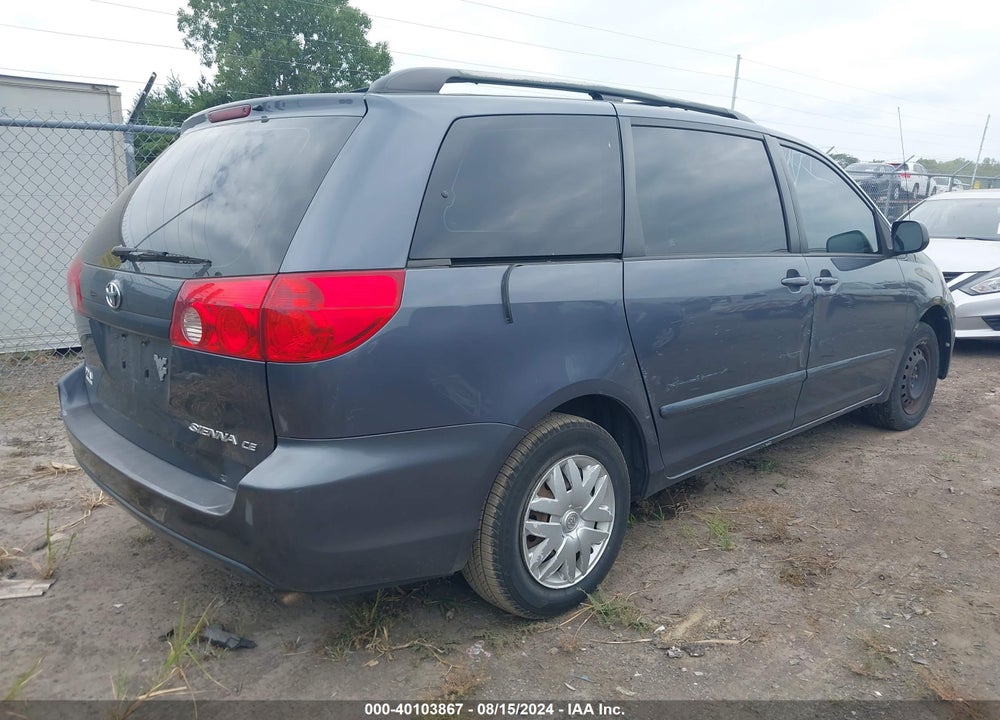 2007 TOYOTA SIENNA CE VIN: 5TDZK23C07S076988