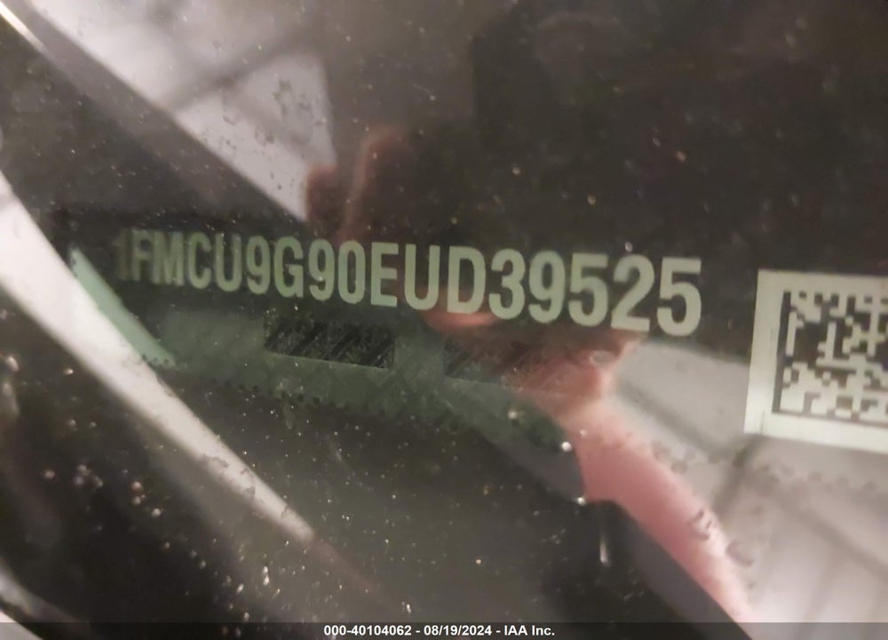 2014 FORD ESCAPE SE VIN: 1FMCU9G90EUD39525