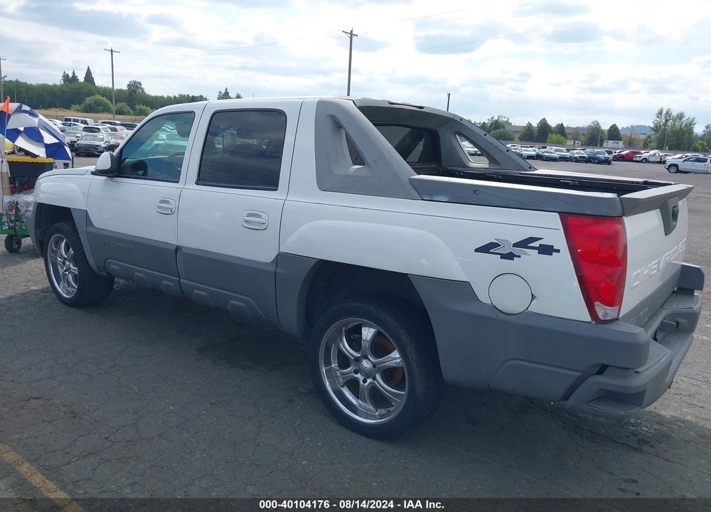 2002 CHEVROLET AVALANCHE 1500 VIN: 3GNEK13TX2G189354