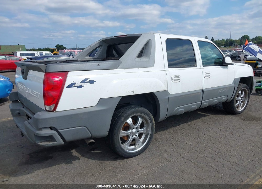 2002 CHEVROLET AVALANCHE 1500 VIN: 3GNEK13TX2G189354