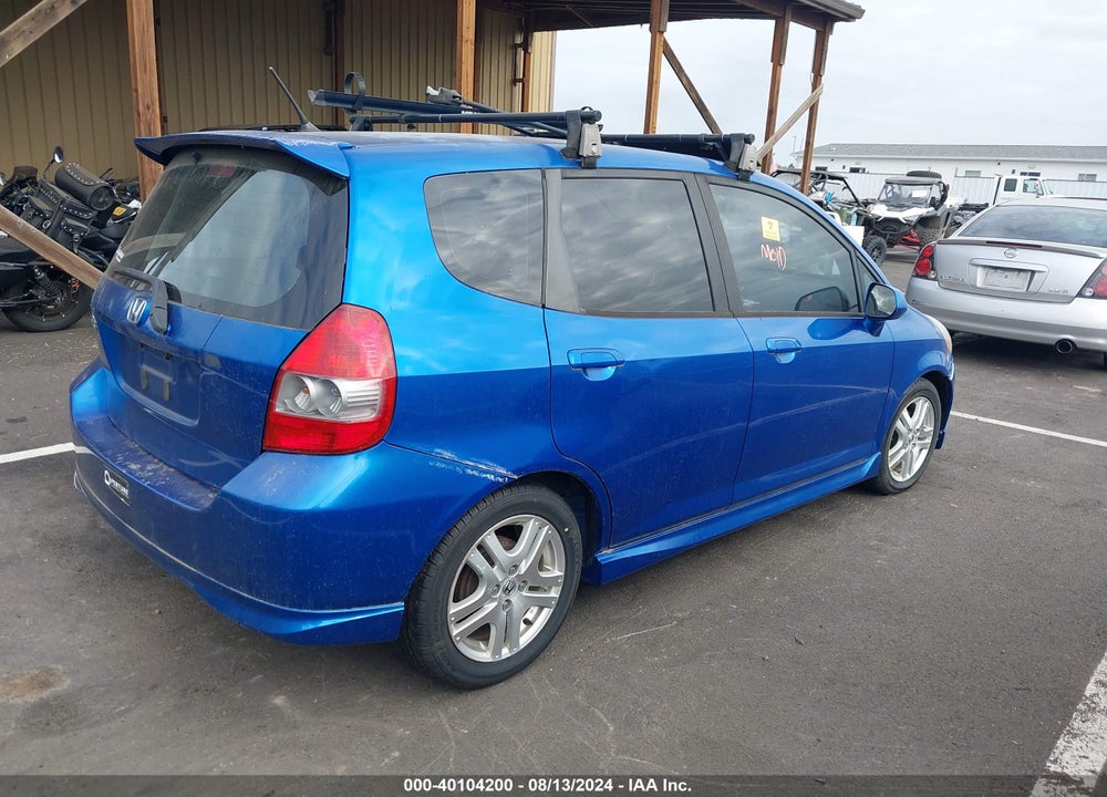 2007 HONDA FIT SPORT VIN: JHMGD38617S035219