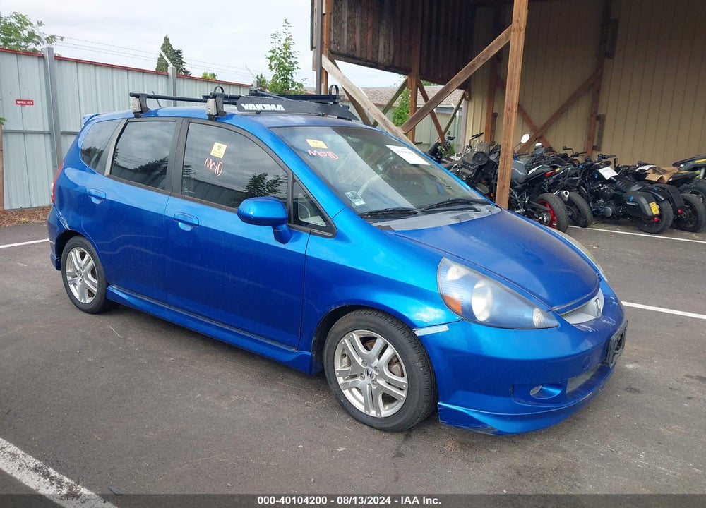 2007 HONDA FIT SPORT VIN: JHMGD38617S035219