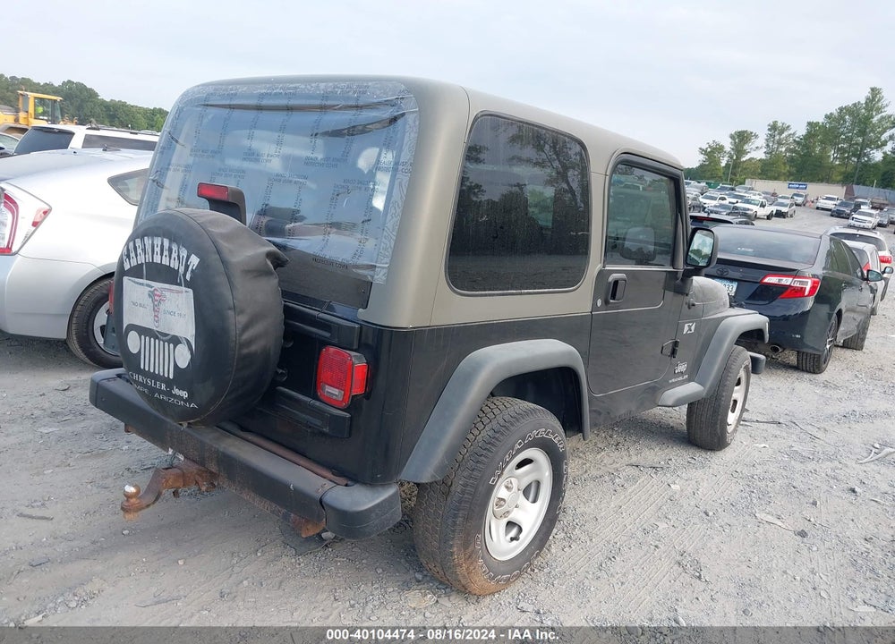 2004 JEEP WRANGLER X VIN: 1J4FA39S44P790956