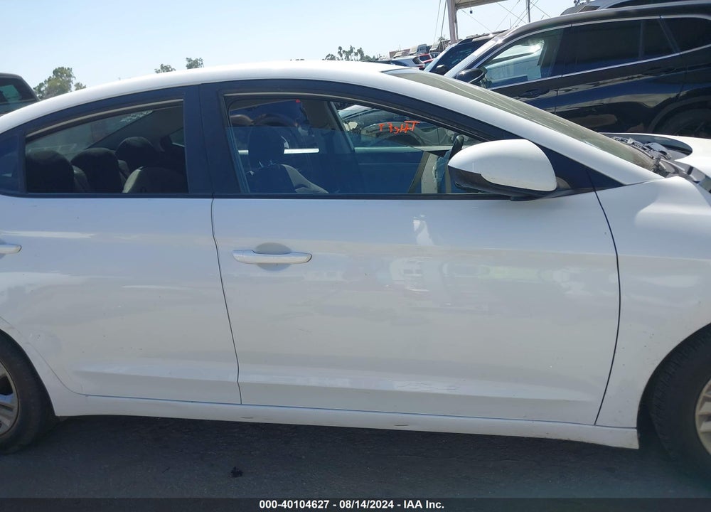 2019 HYUNDAI ELANTRA SEL VIN: 5NPD84LF0KH424916