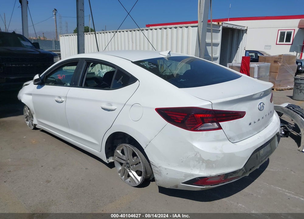 2019 HYUNDAI ELANTRA SEL VIN: 5NPD84LF0KH424916